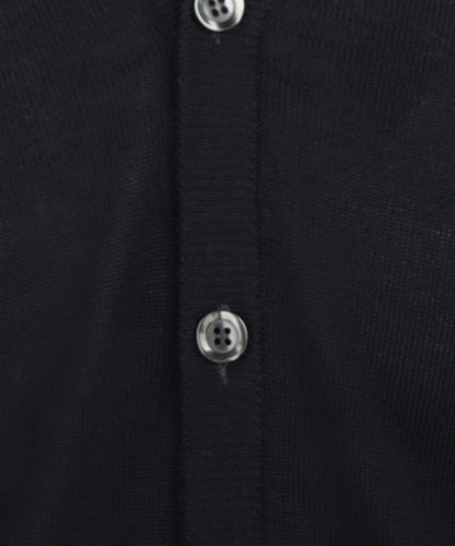 Cardigan mit Knöpfen, feine Merinowolle | Marineblau