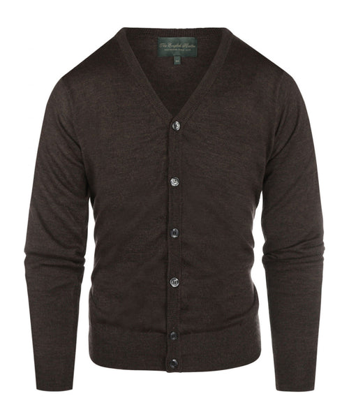 Button Vest fine Merino wool | Dark Brown