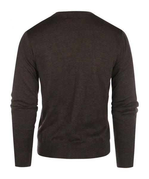 Button Vest fine Merino wool | Dark Brown