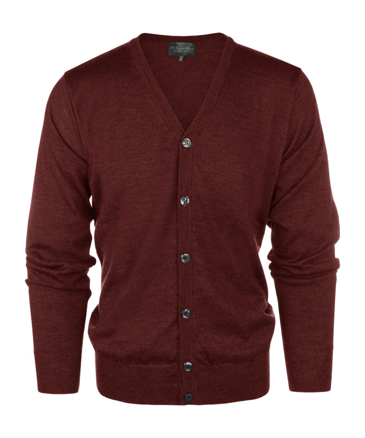 Button Vest fine Merino wool | Bordeaux
