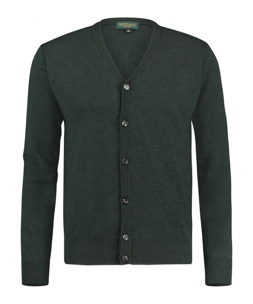 Button Vest fine Merino wool | Dark Green