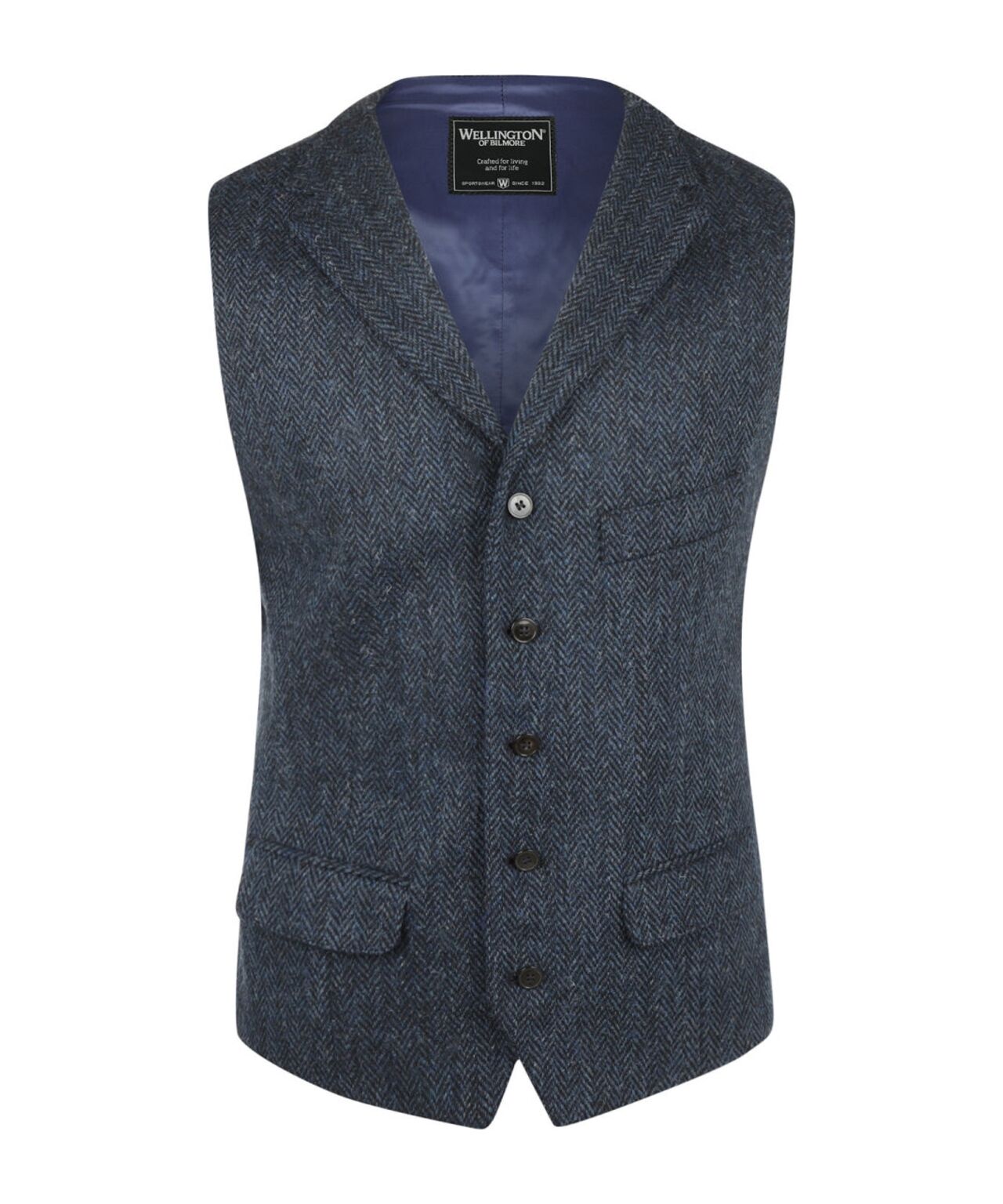 Harris Tweed Weste | Blau
