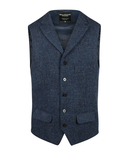 Harris Tweed Gilet | Blue