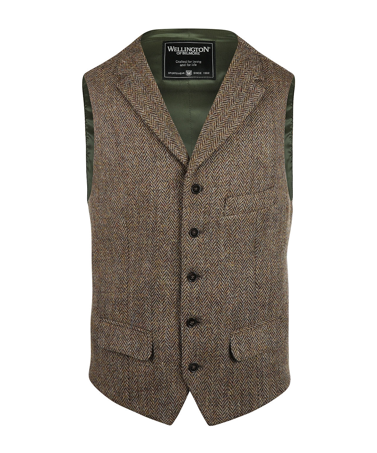 Harris Tweed Weste | Braun