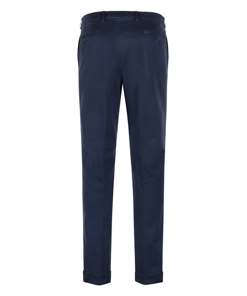 Blackpool Trousers Pleated with Turn-Up | Blue
