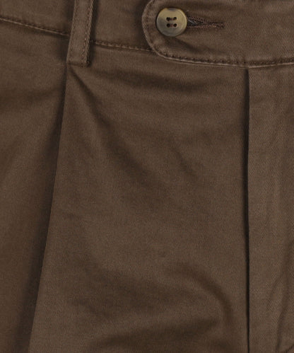 Blackpool-Hose mit Bundfalte und Umschlag | Braun