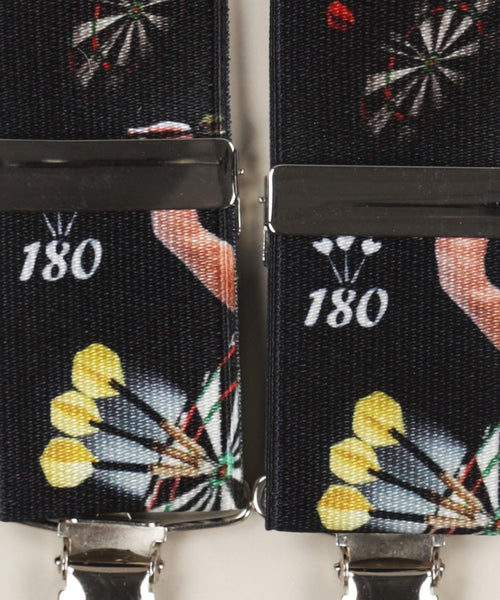 Elastic suspenders with clips | Black