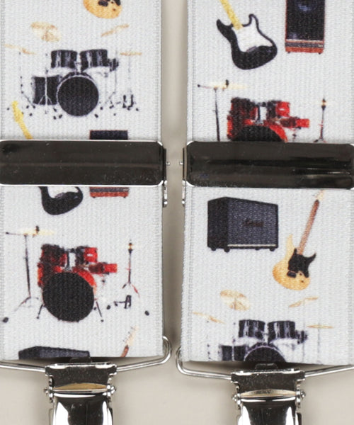 Elastic Braces with Clips | White