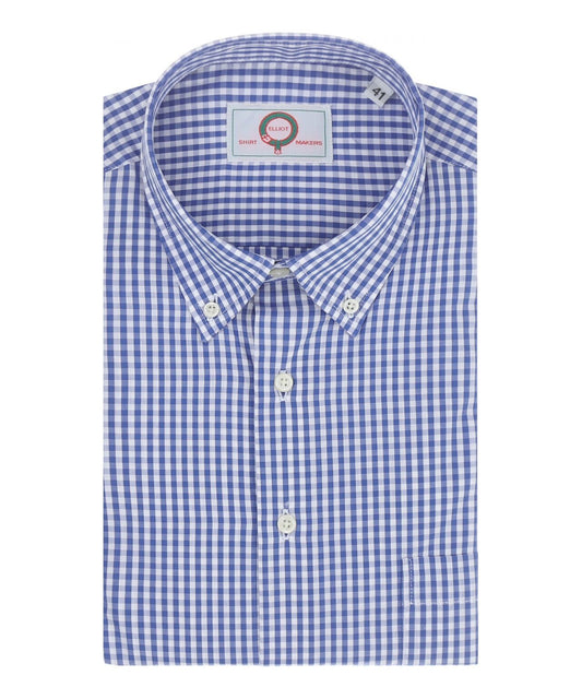 Shirt Button Down | Blauw Ruit