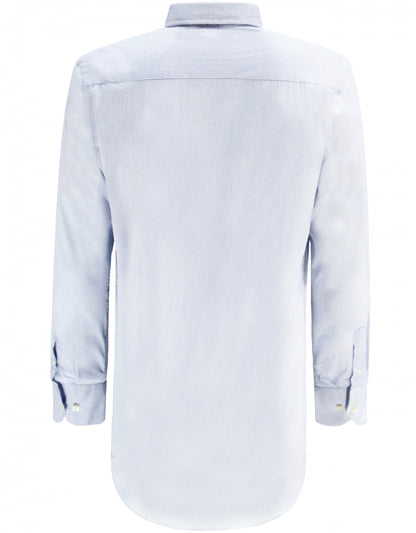 Button-Down-Hemd | Mikrokaro Mittelblau