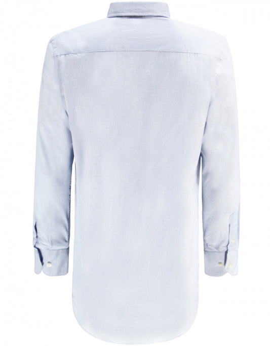 Button-Down-Hemd | Mikrokaro Mittelblau