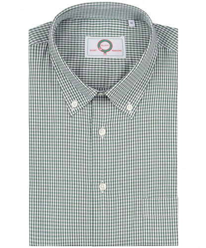 Shirt Button Down | Groen Ruit Fijn