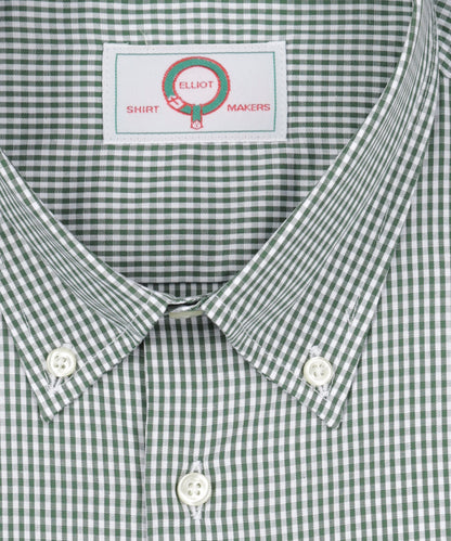 Shirt Button Down | Groen Ruit Fijn