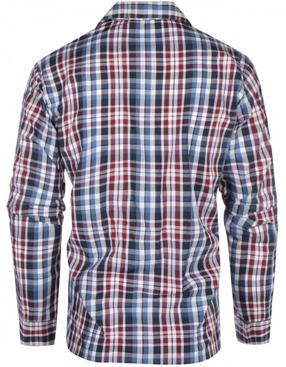 Pyjama Katoen | Blue Navy Red check