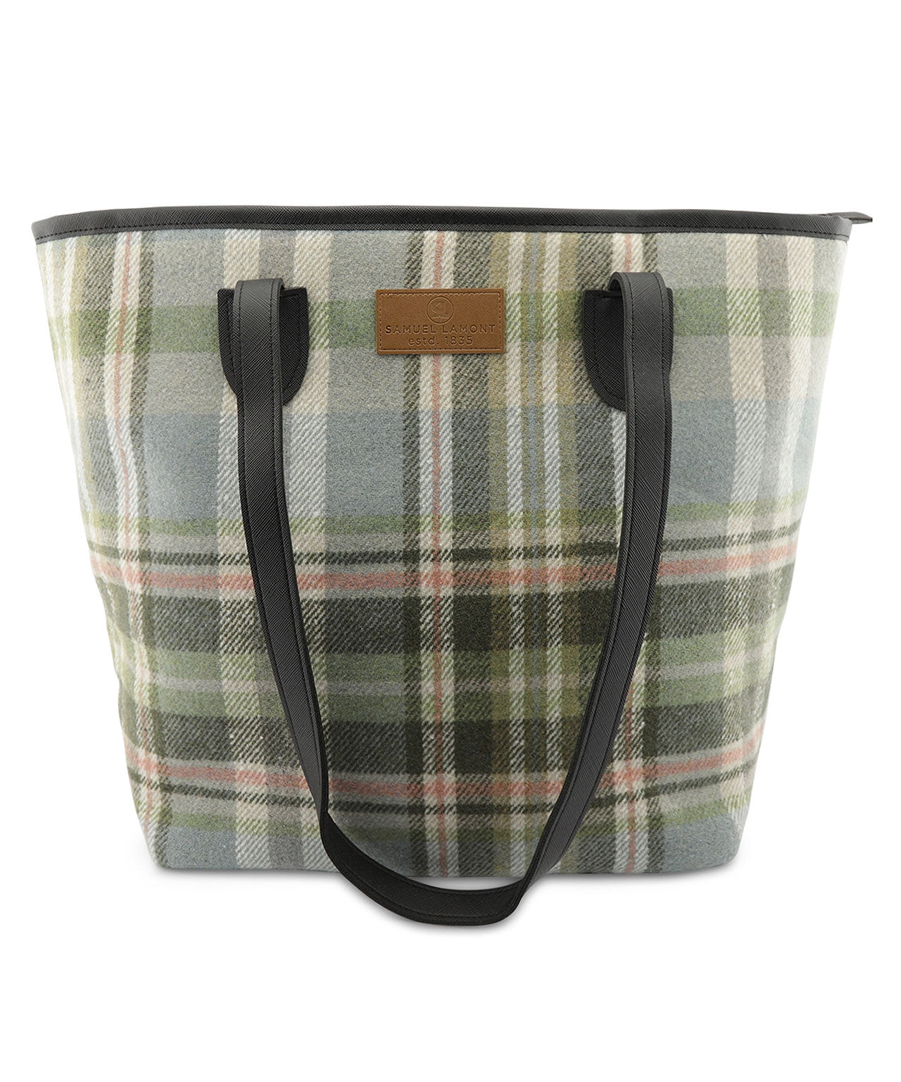Stilvolle Tasche in Tweed-Optik | Grün