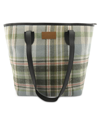 Stilvolle Tasche in Tweed-Optik | Grün