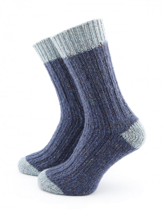 Herrensocken mit Fleckenmuster | Blau