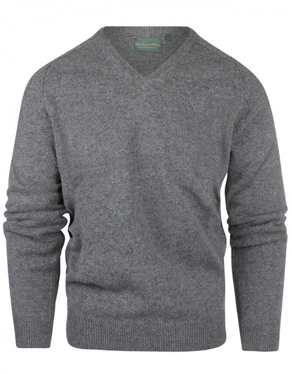 Classic Lambswool v-neck sweater | Grey