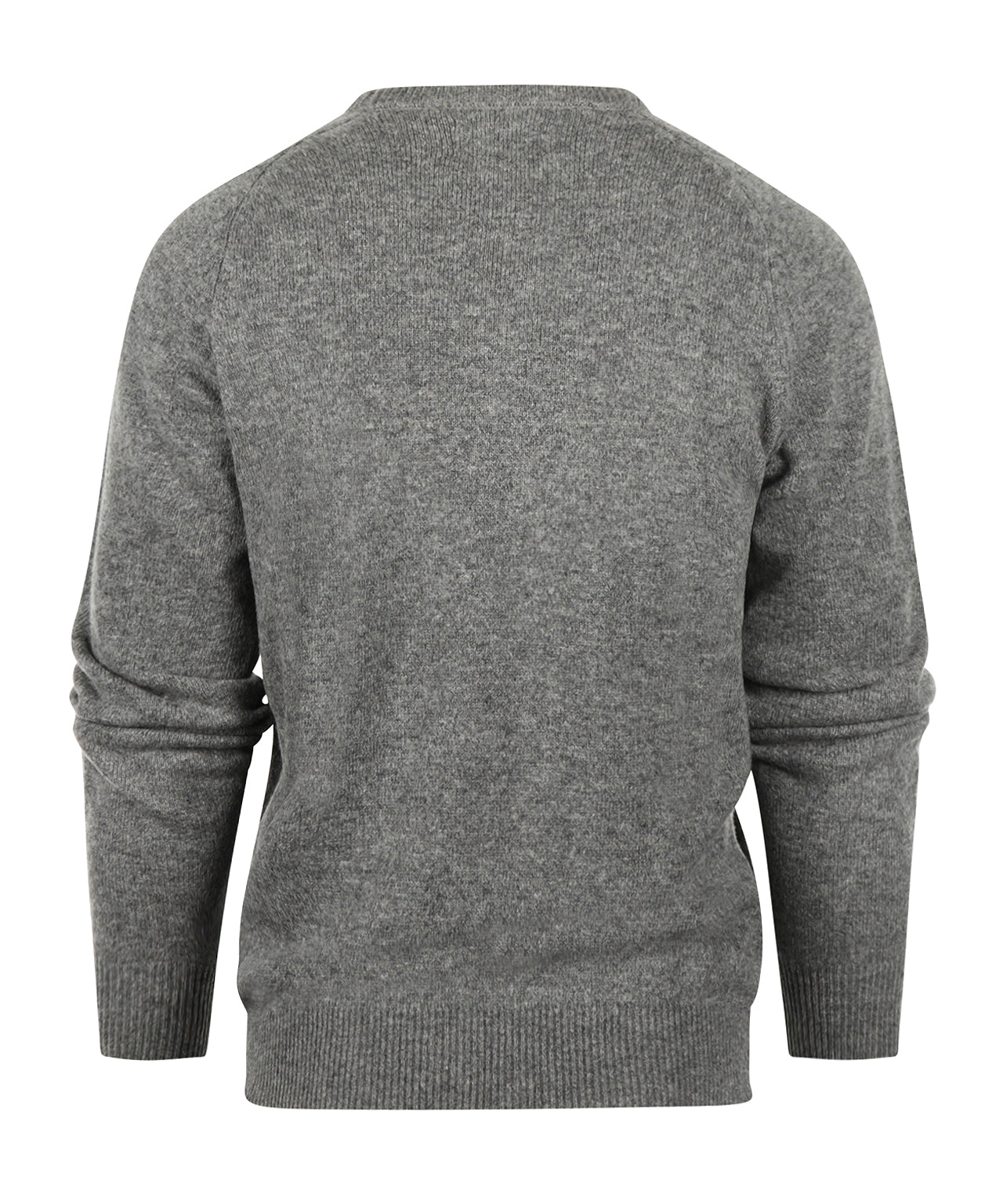 Lamswol V-Hals Pullover | Midden Grijs
