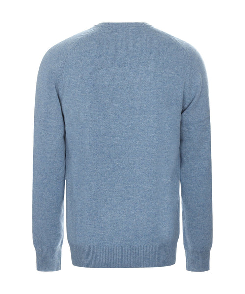 Classic Lambswool v-neck sweater | Blue