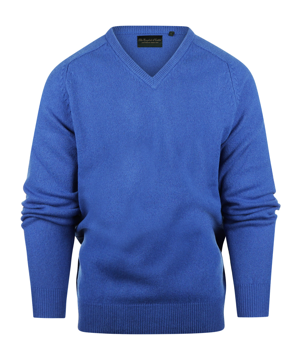 Lamswol V-Hals Pullover | Blauw