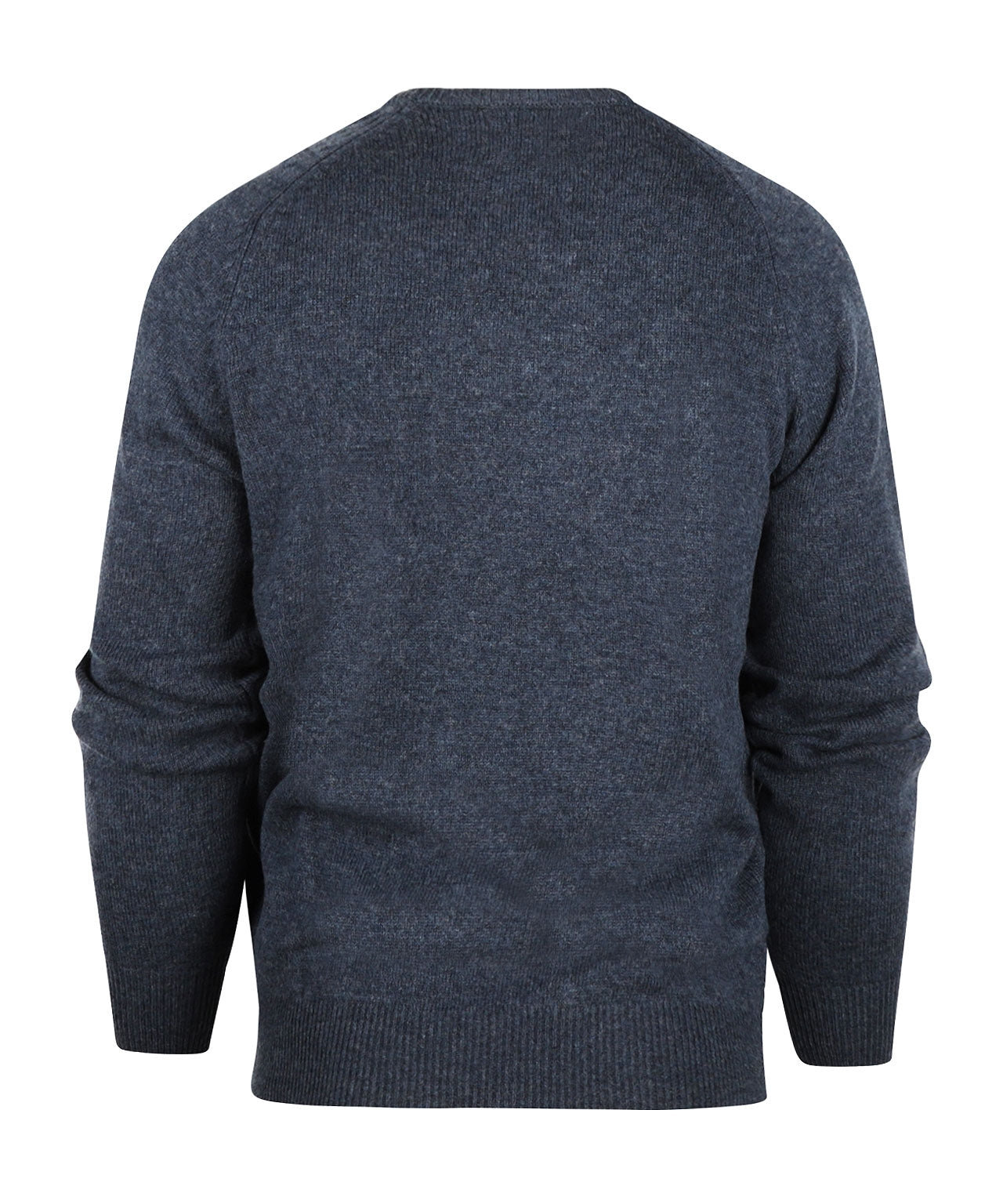 Lamswol V-Hals Pullover | Blauw Grijs