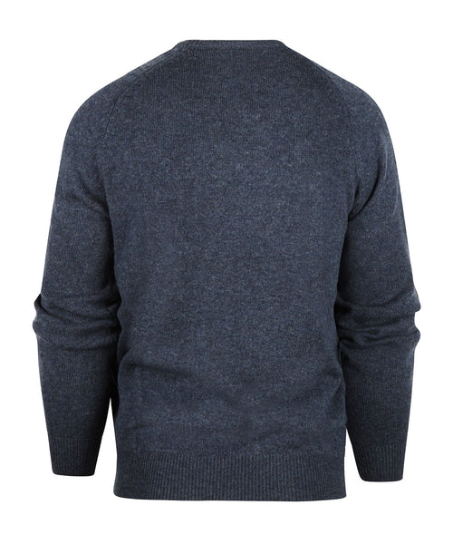 Classic Lambswool v-neck sweater | Denim Blue