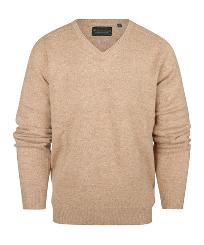 Lamswol V-Hals Pullover | Pecan Bruin