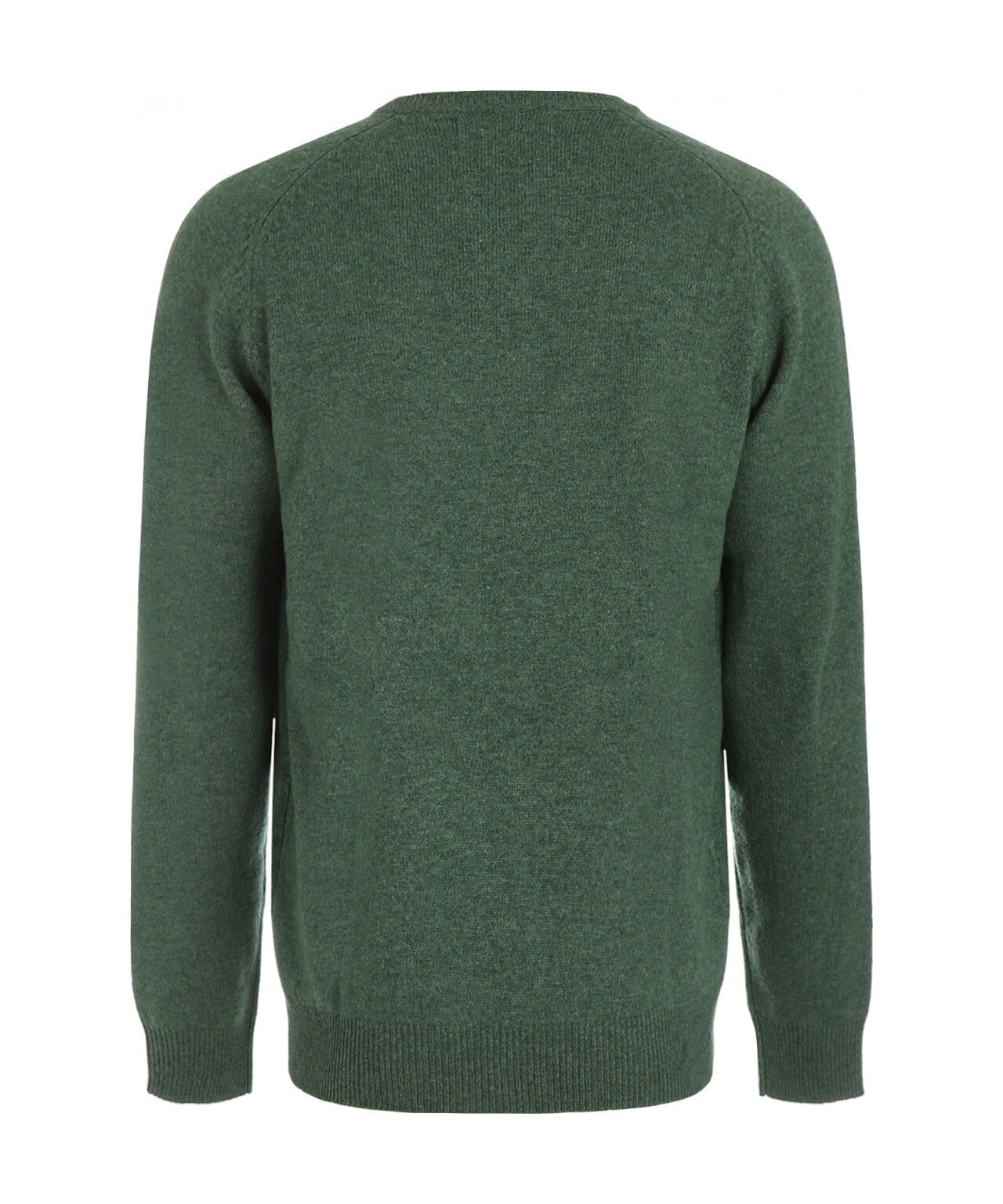 Lamswol V-Hals Pullover | Groen Melange