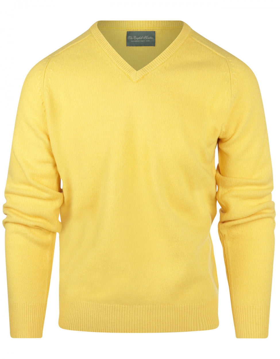 Classic Lambswool v-neck sweater | Yellow
