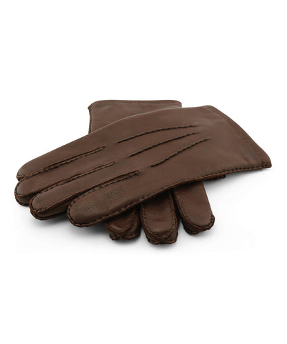 Klassische Hirschlederhandschuhe | Braun