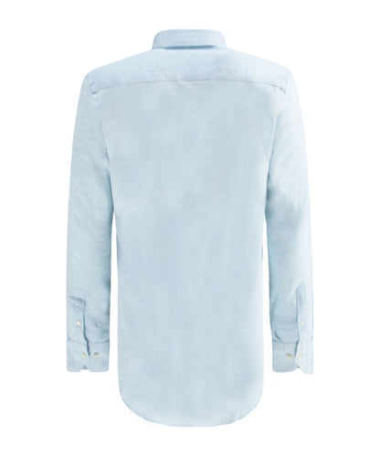 Langärmeliges Leinenhemd | Blau