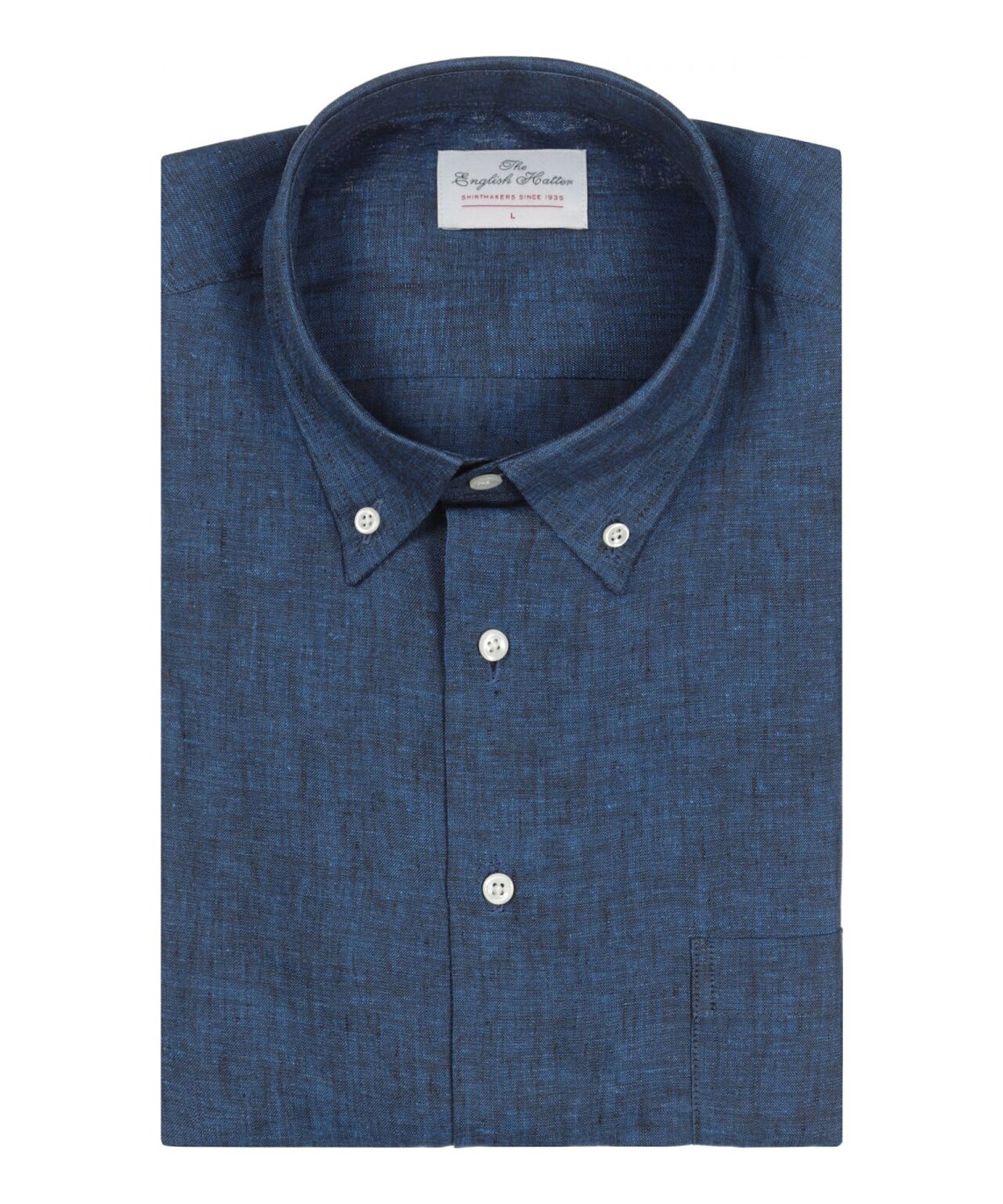 Shirt linen long sleeves | Navy Blue