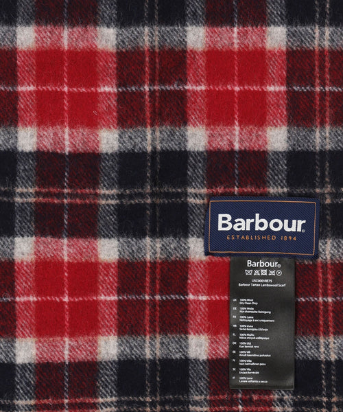 Barbour Lambswool Scarf | Cranberry Tartan