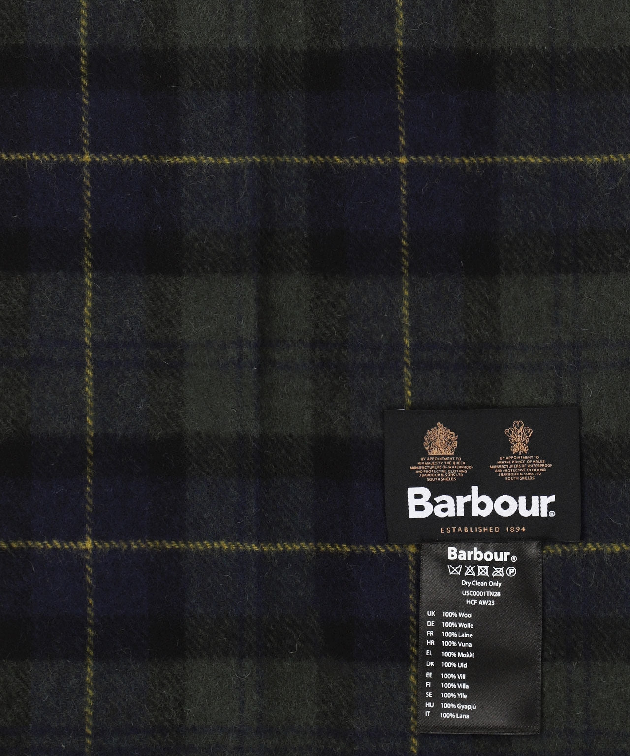 Barbour Lammwollschal | Olivgrün