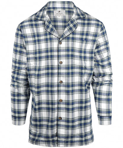 Luxuriöser Flanell-Pyjama-Set | Blau