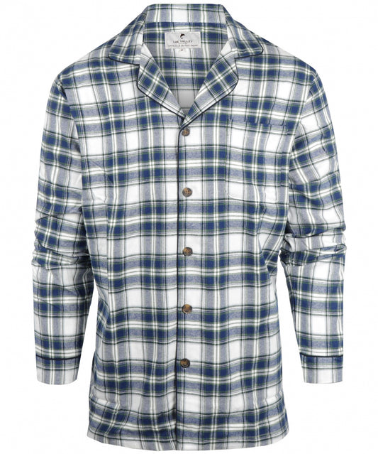Luxuriöser Flanell-Pyjama-Set | Blau