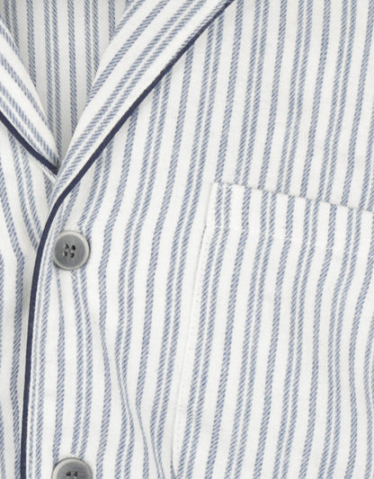 Luxuriöser Flanell-Pyjama-Set | Blau