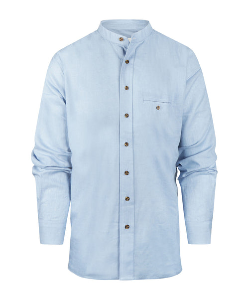 Shirt Grandfather Shirt linen | Blue