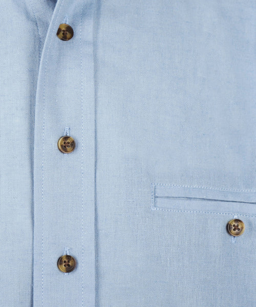 Shirt Grandfather Shirt linen | Blue