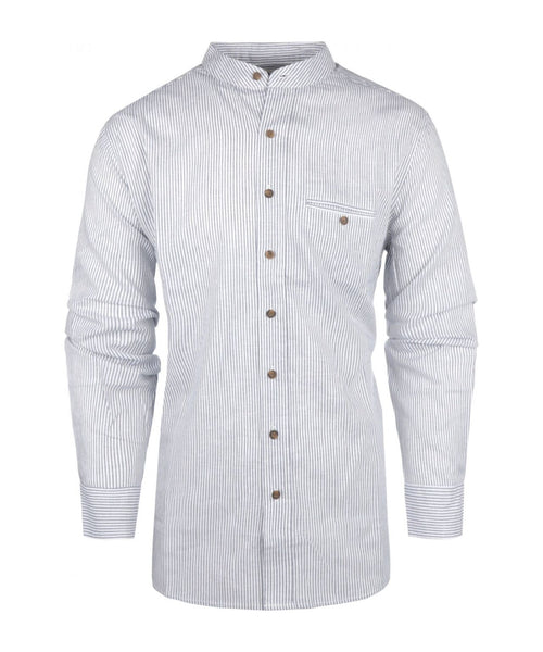 Shirt Grandfather Shirt linen | Blue