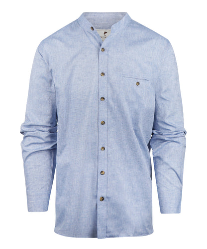 Linnen Shirt | Blauw melange