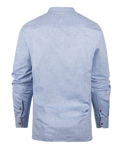 Linnen Shirt | Blauw melange