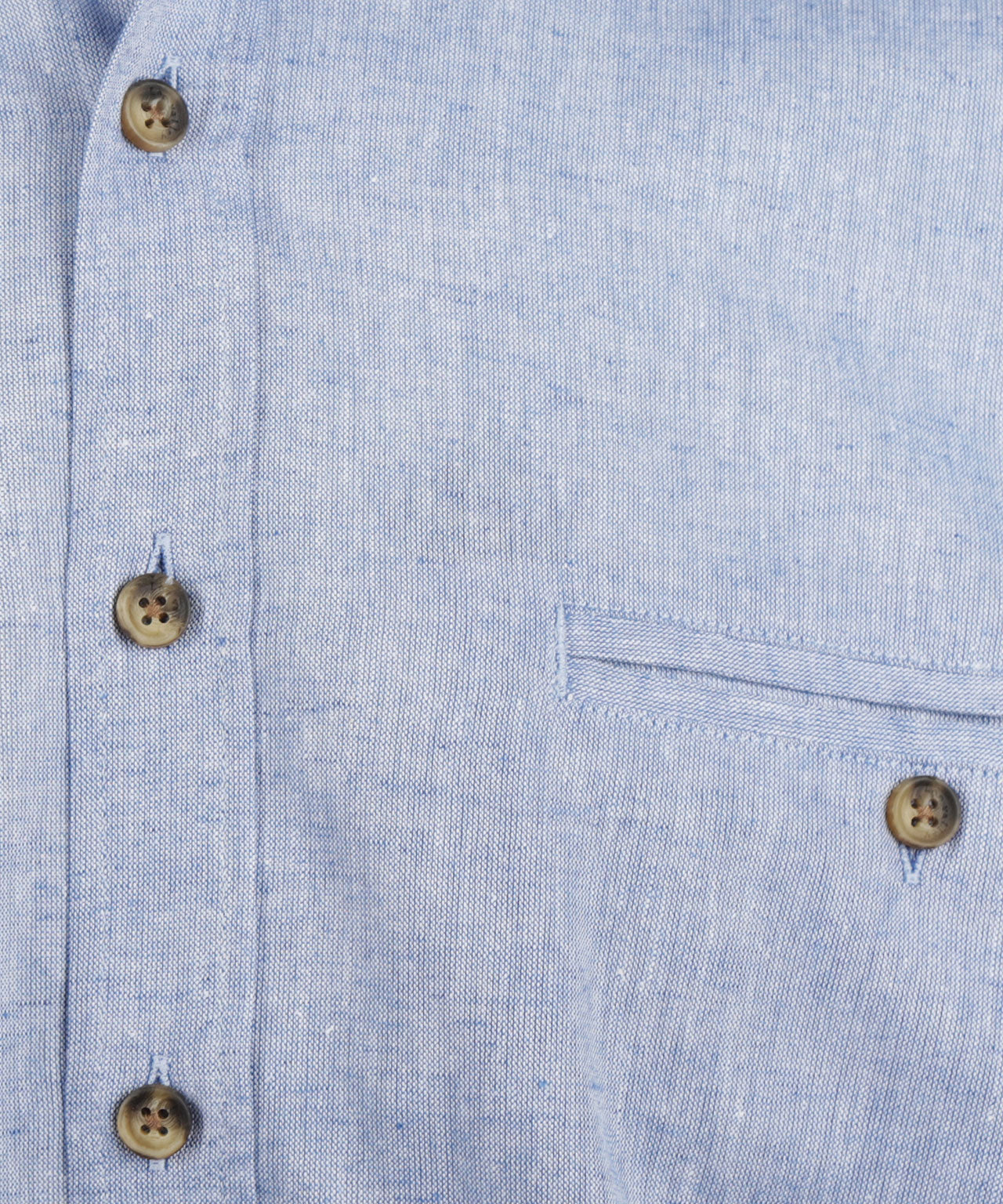 Linnen Shirt | Blauw melange