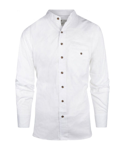 Shirt Grandfather Shirt linen | White