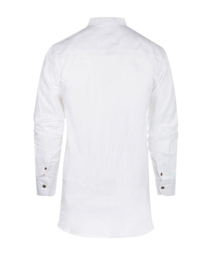 Shirt Grandfather Shirt linen | White