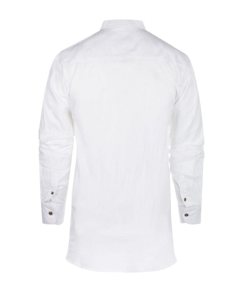 Shirt Grandfather Shirt linen | White