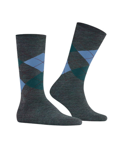Edinburgh Mel Heren Sokken | Fire Tree diamond check
