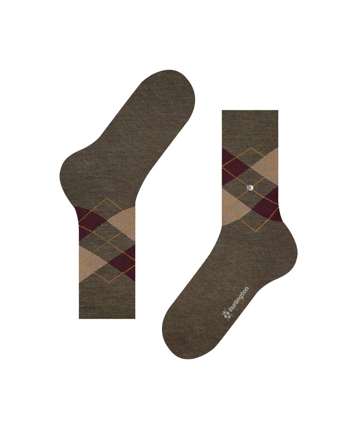 Edinburgh Mel Heren Sokken | Covert Green diamond check