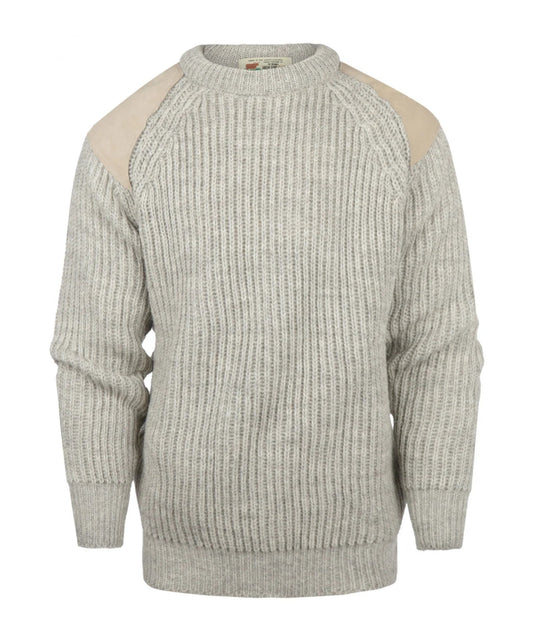 Swaledale Wool Crew Neck Sweater | Beige